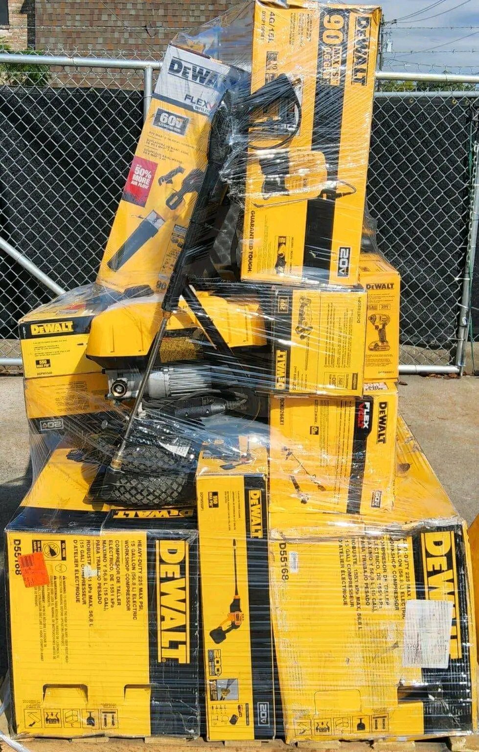 DeWALT tools pallets